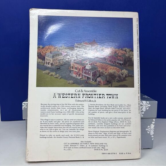 1979 Cut & Assemble A Western Frontier Town Book NEW - Picture 2 of 5